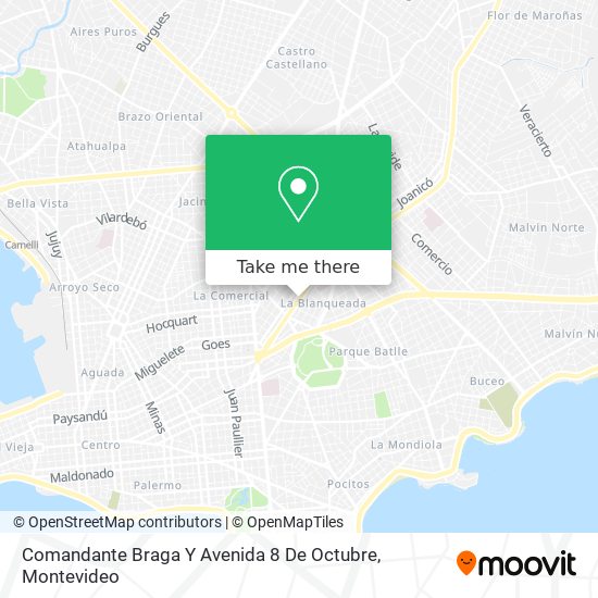 Comandante Braga Y Avenida 8 De Octubre map