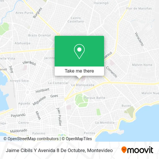 Mapa de Jaime Cibils Y Avenida 8 De Octubre