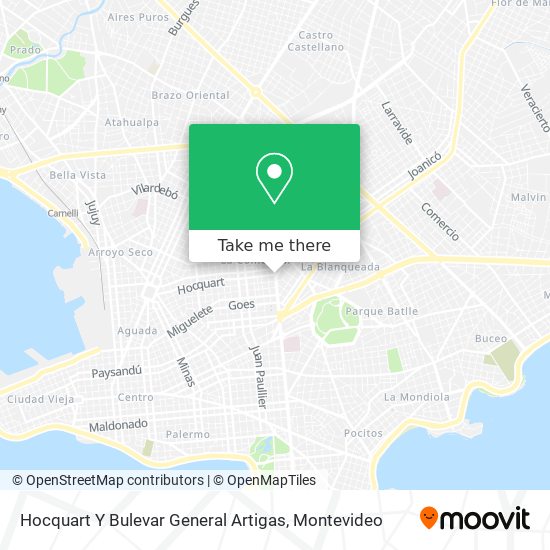 Hocquart Y Bulevar General Artigas map