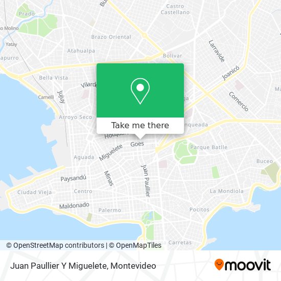 Juan Paullier Y Miguelete map