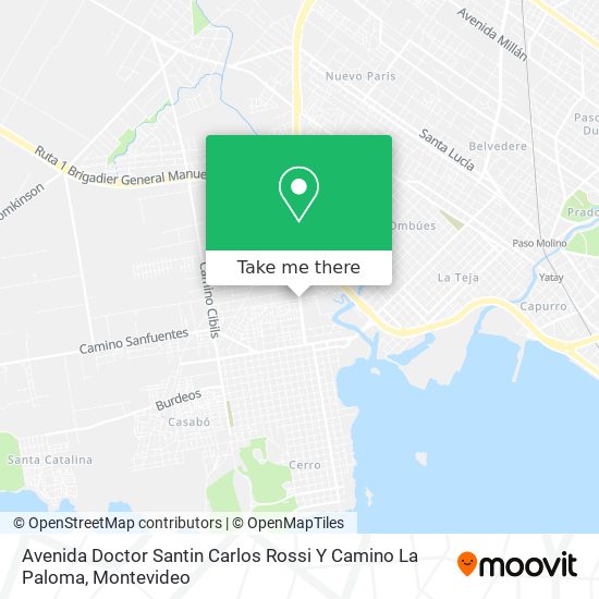 Avenida Doctor Santin Carlos Rossi Y Camino La Paloma map