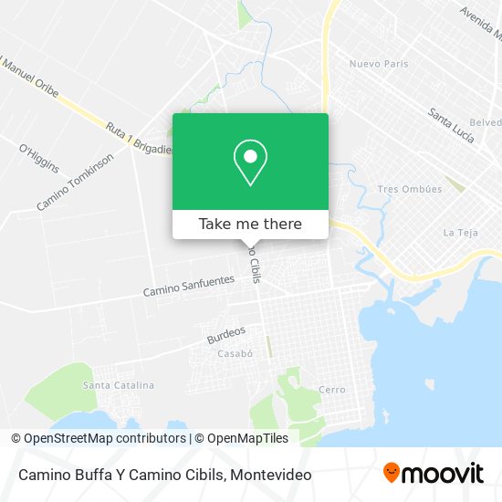 Mapa de Camino Buffa Y Camino Cibils