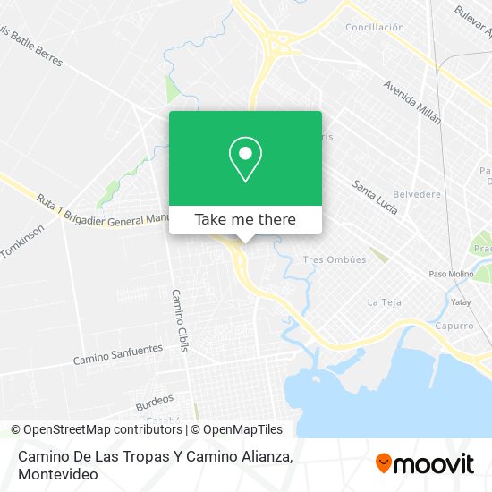 Camino De Las Tropas Y Camino Alianza map