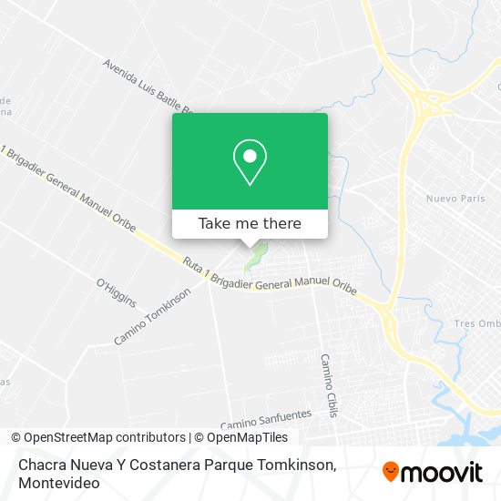 Chacra Nueva Y Costanera Parque Tomkinson map
