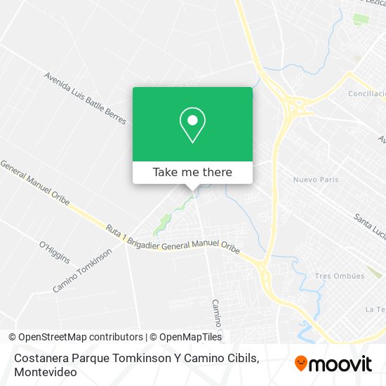 Costanera Parque Tomkinson Y Camino Cibils map