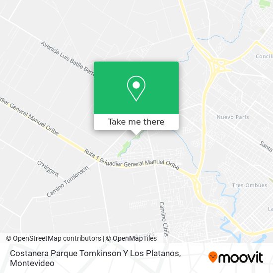 Costanera Parque Tomkinson Y Los Platanos map