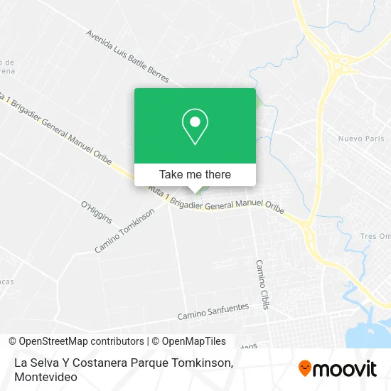 La Selva Y Costanera Parque Tomkinson map