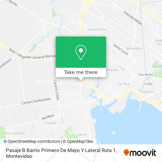 Pasaje B Barrio Primero De Mayo Y Lateral Ruta 1 map