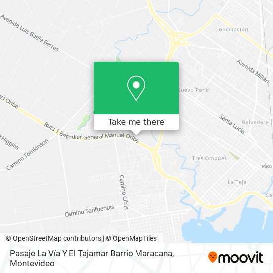 Pasaje La Vía Y El Tajamar Barrio Maracana map