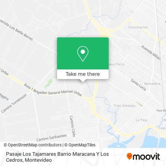 Pasaje Los Tajamares Barrio Maracana Y Los Cedros map