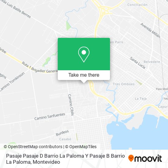 Pasaje Pasaje D Barrio La Paloma Y Pasaje B Barrio La Paloma map