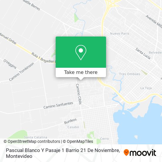 Pascual Blanco Y Pasaje 1 Barrio 21 De Noviembre map