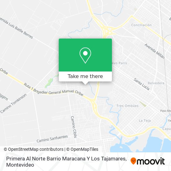 Mapa de Primera Al Norte Barrio Maracana Y Los Tajamares