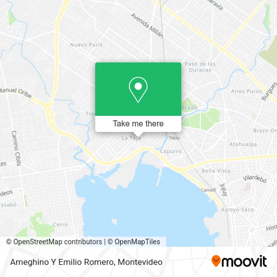 Ameghino Y Emilio Romero map