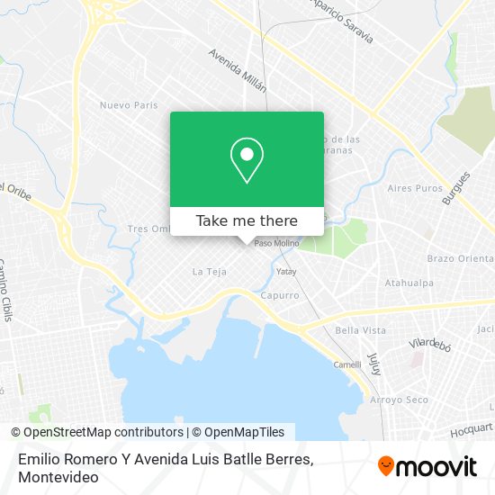 Emilio Romero Y Avenida Luis Batlle Berres map
