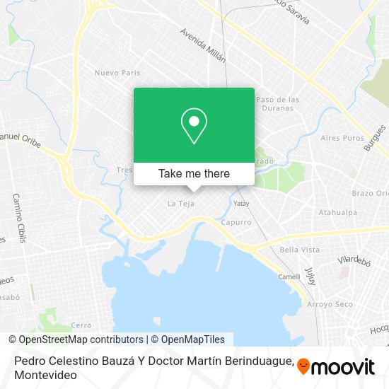 Pedro Celestino Bauzá Y Doctor Martín Berinduague map