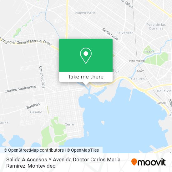 Salida A Accesos Y Avenida Doctor Carlos María Ramírez map