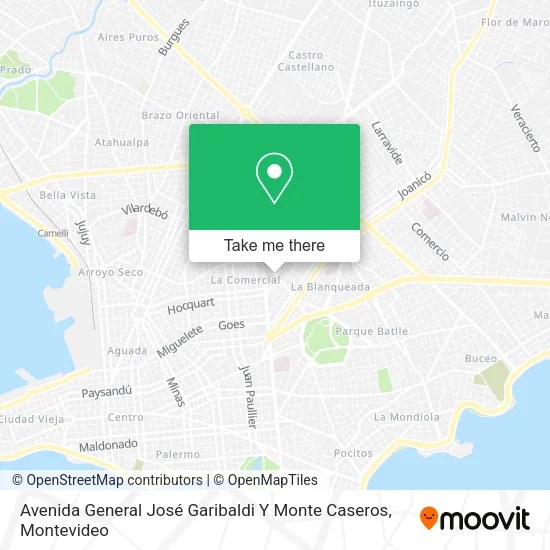Avenida General José Garibaldi Y Monte Caseros map