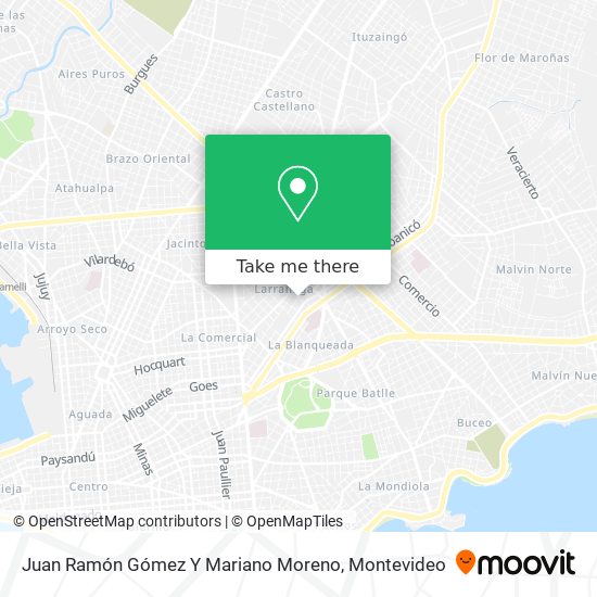 Juan Ramón Gómez Y Mariano Moreno map