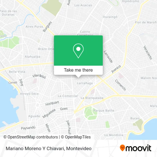 Mariano Moreno Y Chiavari map