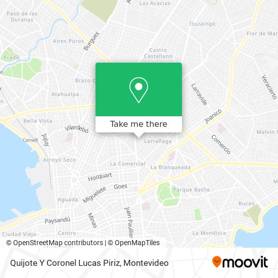 Quijote Y Coronel Lucas Piriz map