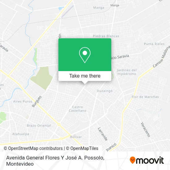 Mapa de Avenida General Flores Y José A. Possolo