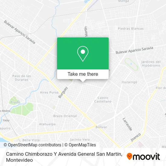 Mapa de Camino Chimborazo Y Avenida General San Martín