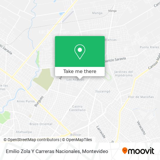 Emilio Zola Y Carreras Nacionales map