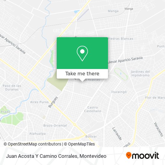 Juan Acosta Y Camino Corrales map