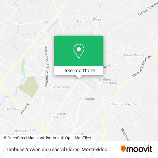 Mapa de Timbues Y Avenida General Flores