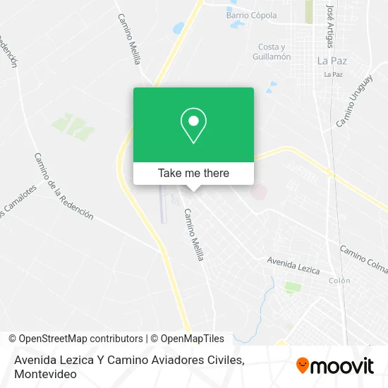 Mapa de Avenida Lezica Y Camino Aviadores Civiles