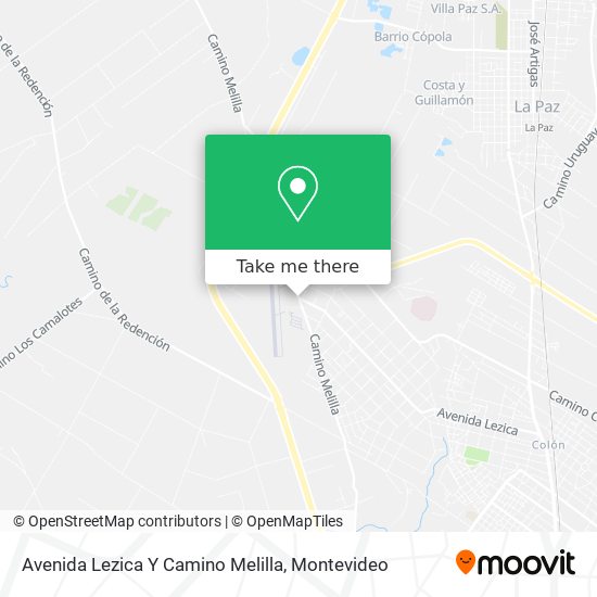 Avenida Lezica Y Camino Melilla map