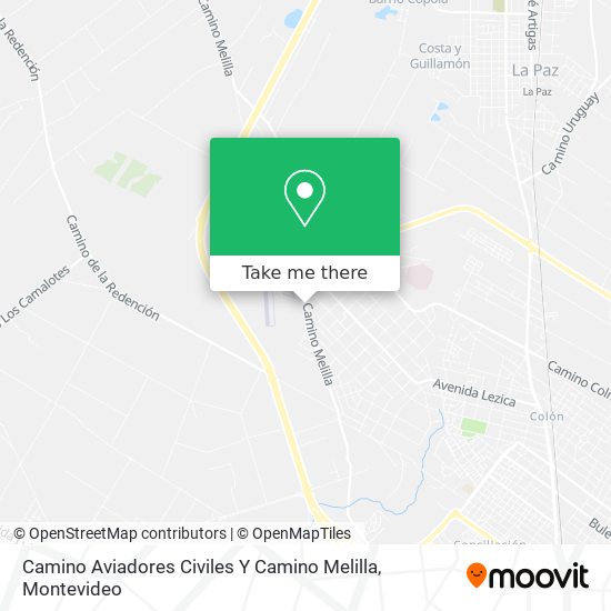 Camino Aviadores Civiles Y Camino Melilla map