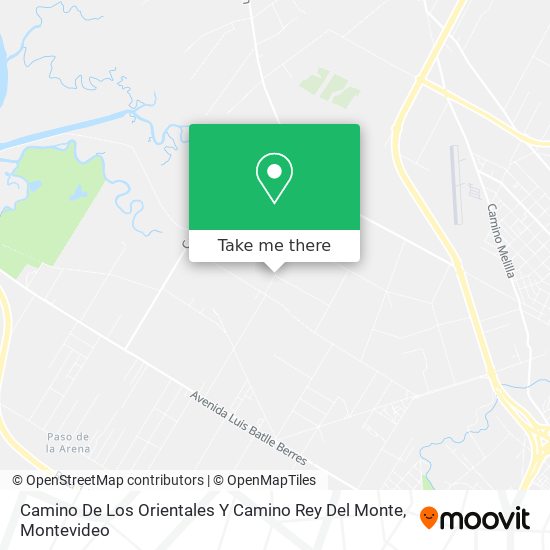 Camino De Los Orientales Y Camino Rey Del Monte map