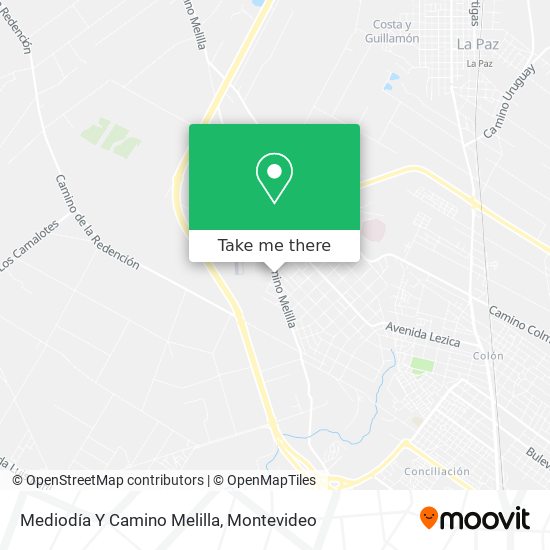 Mediodía Y Camino Melilla map