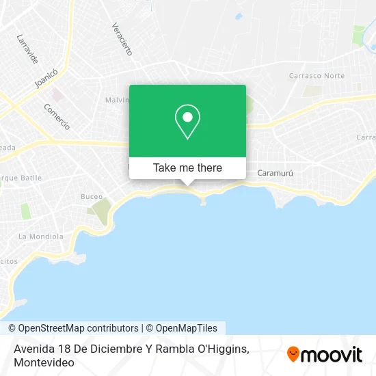 Mapa de Avenida 18 De Diciembre Y Rambla O'Higgins