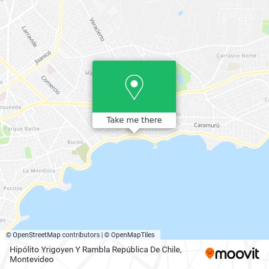 Hipólito Yrigoyen Y Rambla República De Chile map