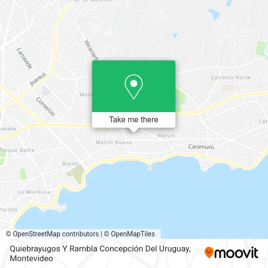 Mapa de Quiebrayugos Y Rambla Concepción Del Uruguay