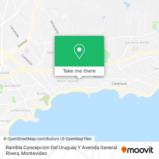 Rambla Concepción Del Uruguay Y Avenida General Rivera map