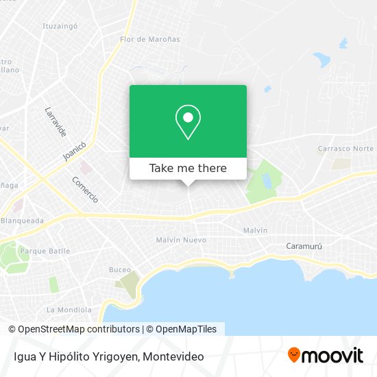Igua Y Hipólito Yrigoyen map