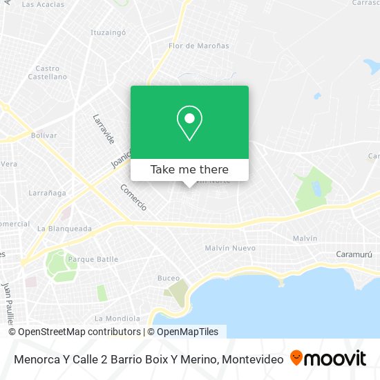 Menorca Y Calle 2 Barrio Boix Y Merino map