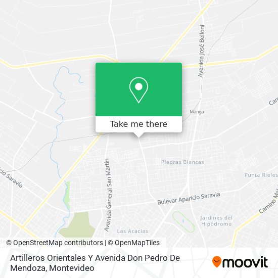 Artilleros Orientales Y Avenida Don Pedro De Mendoza map