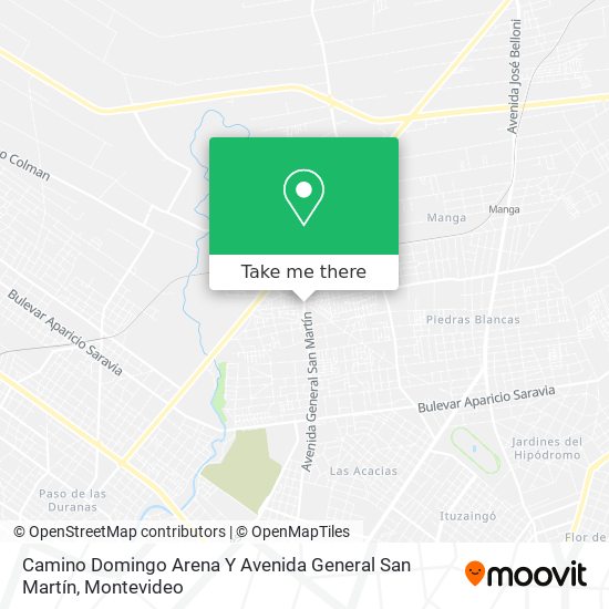 Camino Domingo Arena Y Avenida General San Martín map