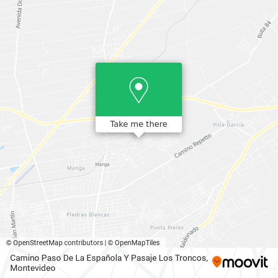 Camino Paso De La Española Y Pasaje Los Troncos map