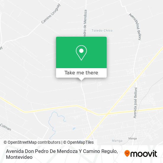 Mapa de Avenida Don Pedro De Mendoza Y Camino Regulo