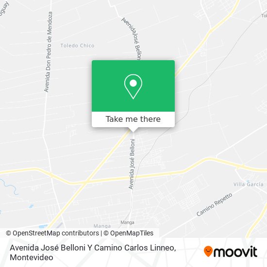 Mapa de Avenida José Belloni Y Camino Carlos Linneo