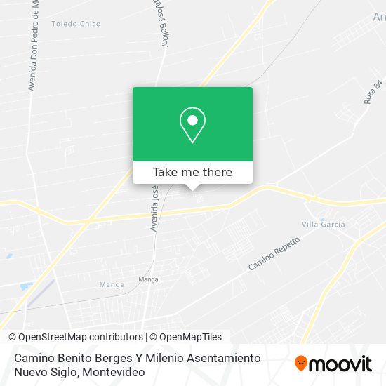 Camino Benito Berges Y Milenio Asentamiento Nuevo Siglo map