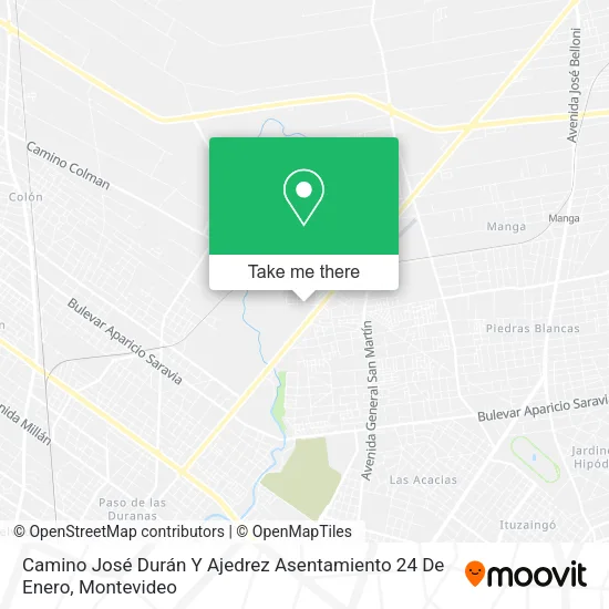 Mapa de Camino José Durán Y Ajedrez Asentamiento 24 De Enero