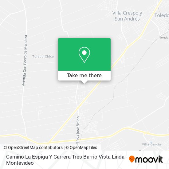 Camino La Espiga Y Carrera Tres Barrio Vista Linda map