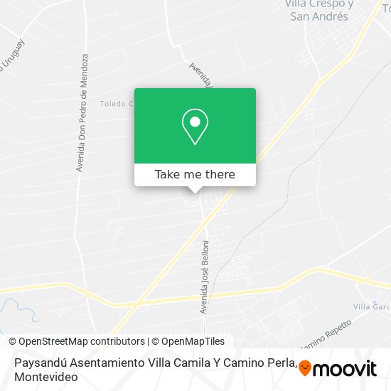 Paysandú Asentamiento Villa Camila Y Camino Perla map